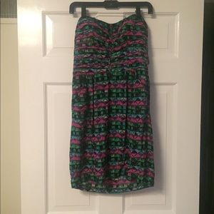 Fun print strapless Charlie Jade dress